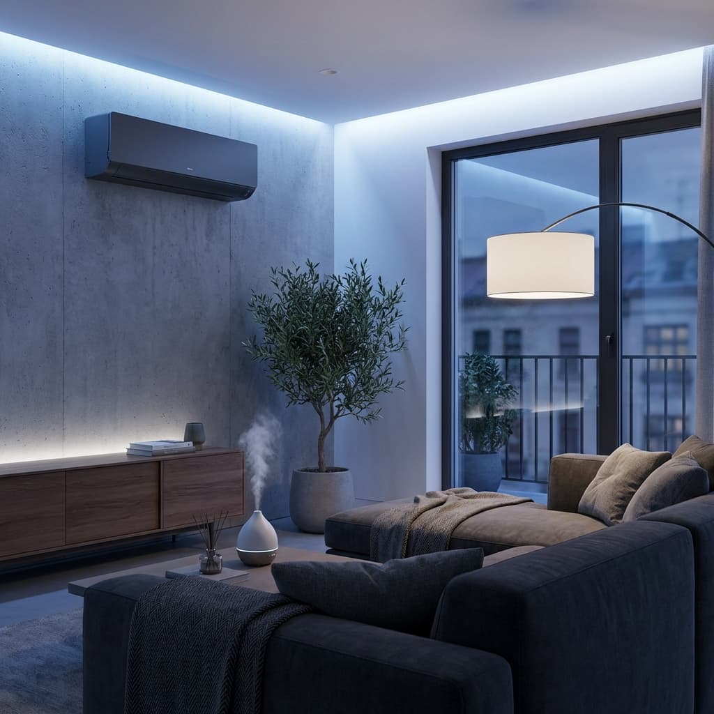 Climatisation design dans un intérieur moderne